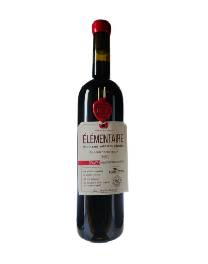 Jean Medeville Elementaire Cabernet Sauvignon Graves 2021 Senza Solfiti AGG