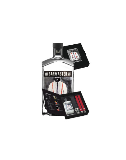 Distilleria Bonaventura Maschio The Barmaster Gin cofanetto bretelle + misurino + cravatta