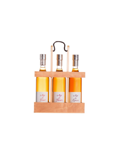 Cognac Léopold Gourmel Promenade 3 Bott - Cofanetto Legno
