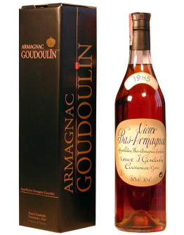Bas Armagnac Veuve Goudoulin 1985 in cassa di legno