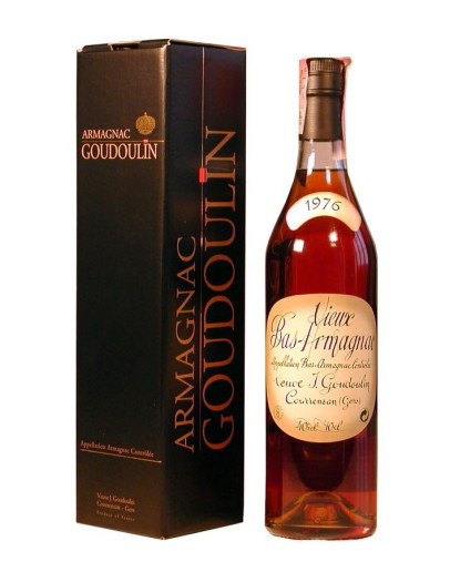 Bas Armagnac Veuve Goudoulin 1976 in cassa di legno
