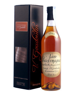 Bas Armagnac Veuve Goudoulin 1988 in cassa di legno