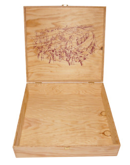 Cassetta in legno per 4 bottiglie