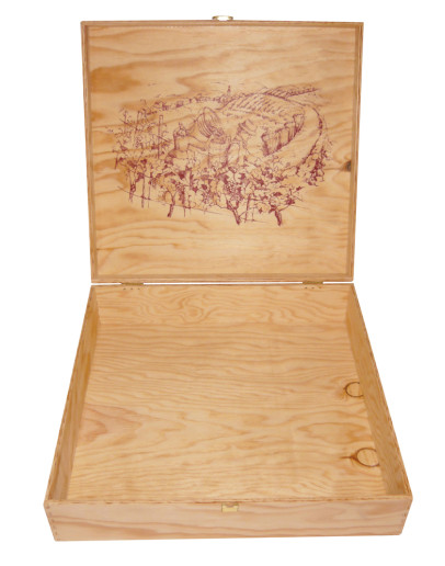 Cassetta in legno per 4 bottiglie