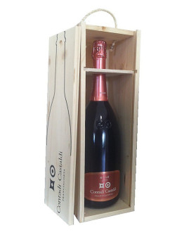 Franciacorta Contadi Castaldi Rosè docg Magnum in cassa di legno