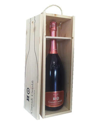 Franciacorta Contadi Castaldi Rosè docg Magnum in cassa di legno