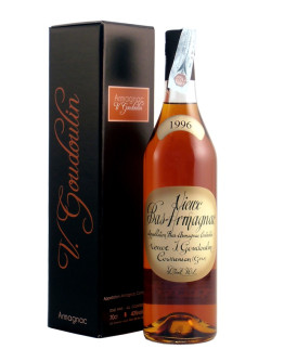 Bas Armagnac Veuve Goudoulin 1918 in cassa di legno